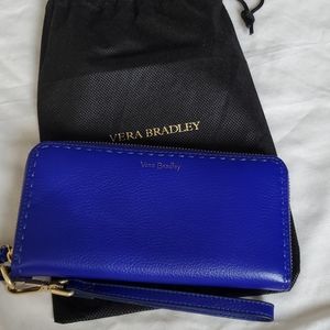 Vera Bradley Cobalt Leather Wallet/Wristlet